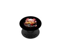 Cute Axolotl Eats Ramen Noodles Axolotls Ramen PopSockets Adhesive PopGrip