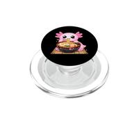 Cute Axolotl Eats Ramen Noodles Axolotls Ramen PopSockets PopGrip for MagSafe
