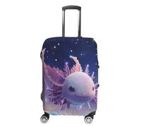 Cute Axolotl Galaxy Travel Luggage Cover Washable Anti-Scratch Baggage Suitcase Protector M