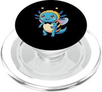 Cute Axolotl In A Bee Costume Honey Axolotl PopSockets PopGrip for MagSafe