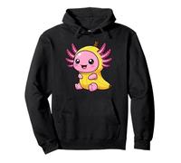 Cute Axolotl in Banana Onesie Costume Kawaii Animal Pullover Hoodie