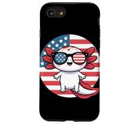 Cute Axolotl Independence Day 4th of July Animal Lover Case for iPhone SE (2020) / 7/8