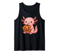 Cute Axolotl Jack O Lantern Pumpkin Halloween Tank Top