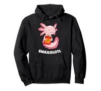 Cute Axolotl Lover Snaxolotl Kawaii Axolotl Food Sweets Pullover Hoodie