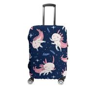 Cute Axolotl Luggage Case Cover Protective Washable Suitcase Covers Anti Scratch Baggage Fits 19-32 Inch XL