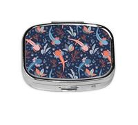 Cute Axolotl,Meta Pill Box 2 Compartment Medicine Case,Portable Organizer,Rectangle Meta Portable Organizer Pill Box 1920 Compartment Medicine Case