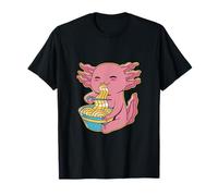 Cute Axolotl Noodle Lover Funny Cartoon Illustration T-Shirt