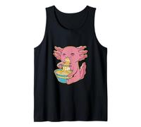 Cute Axolotl Noodle Lover Funny Cartoon Illustration Tank Top