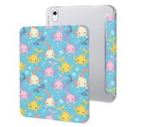 Cute Axolotl Pattern Case Compatible for IPAD 10代 (10.9in) Tablet Cases Protective Stand Cover