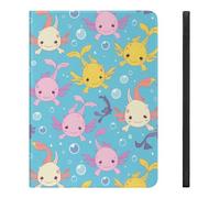 Cute Axolotl Pattern Case Compatible for IPAD Air4/Air5 (10.9in) Tablet Cases Cover with Pencil Holder Auto Wake/Sleep