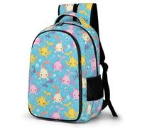Cute Axolotl Pattern Laptop Backpack Durable Casual Daypack Travel Bag Shoulder Rucksack for Women Men