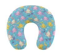 Cute Axolotl Pattern Travel Pillow Soft Neck Pillow U Shaped Pillows Airplane Pillow for Home Office Camping