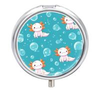 Cute Axolotl Pill Case Travel Medicine Organizer Box