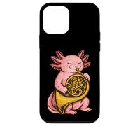 Cute Axolotl Playing French Horn Musician Music Case for iPhone 12 mini