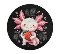 Cute Axolotl Puzzle for Adults 120 PCS Round Funny Jigsaw Puzzles Decoration
