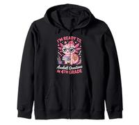 Cute Axolotl Questions 4th Grade Back to School Gifts Girls Zip Hoodie