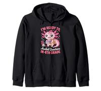 Cute Axolotl Questions 4th Grade Back to School Gifts Girls Zip Hoodie