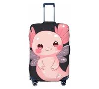 Cute Axolotl Sakura Blossoms A Print Luggage Covers Suitcase Protector Fit 18-32 Inch Luggage-X-Large