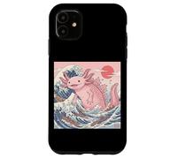 Cute Axolotl Sea Monster Great Wave Anime Case for iPhone 11