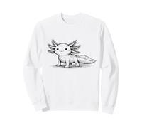 Cute Axolotl Sketch Kawaii Abstract Scribble Art Minimalist Sweatshirt