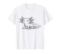 Cute Axolotl Sketch Kawaii Abstract Scribble Art Minimalist T-Shirt
