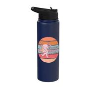 Cute Axolotl Students School Student Questions Axelotl Lover Stainless Steel Insulated Water Bottle