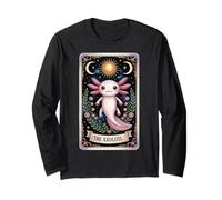 Cute Axolotl Tarot Card The Axolotl Celestial Witchy Aesthet Long Sleeve T-Shirt