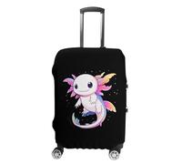 Cute Axolotl Travel Luggage Cover Washable Anti-Scratch Baggage Suitcase Protector M