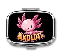 Cute Axolotl Travel Pill Organizer with Mirror