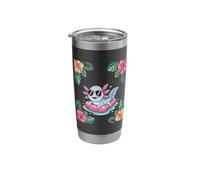 Cute Axolotl Tropical Pool Float Design Summer Vibes Stainless Steel Insulated Tumbler