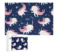 Cute Axolotl Wood Puzzles for Adults And Family Game Interesting Creative Gift Wooden Jigsaw Puzzle