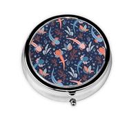 Cute AxolotlMeta Pill Box 3 Compartment Medicine Case,Portable Organizer