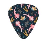 Cute Axolotls,12 Pcs Guitar Pick,3 Different Thickness Plectrums for Acoustic Guitar Bass Ukulele (0.46mm 0.96mm 0.71mm)