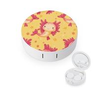 Cute Axolotls Contact Lens Case for Daily Travel