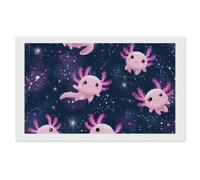 Cute Axolotls in Space Diamond DIY Painting Kits Horizontal Round