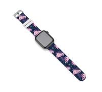 Cute Axolotls in Space Silicone Smartwatch Replacement Bands Compatible with IWatch Wristbands Strap