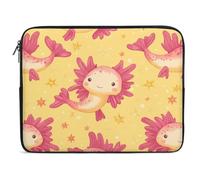 Cute Axolotls Laptop Sleeve Multi Size Computers Notebook Zippered Protective Bag for Office Travel Camping