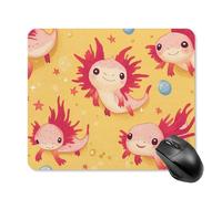 Cute Axolotls Mouse Pad Square Non Slip Mouse Mat Portable Design for Desktop Laptop