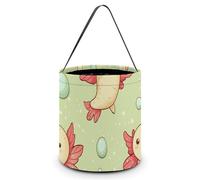 Cute Axolotls Pattern Cute Halloween Tricking Or Treating Bag Candy Bucket Tote Gift Storage Bags