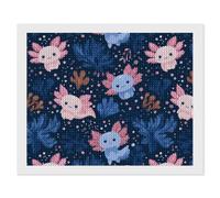 Cute Axolotls Pattern Funny Diamond Art Painting Kit