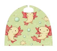 Cute Axolotls Pattern Funny Halloween Cape Fancy Dress Cloak Cosplay Costume Robe for Adults