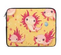 Cute Axolotls Slim Laptop Sleeve for Men Women Large Capacity Zippered Case for Office Travel