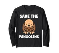 Cute Baby Animals Pangolin Cute Simple Save The pangolins Long Sleeve T-Shirt