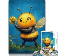 Cute Baby Bee Puzzles for Adults 1000 Pieces,Challenging To Complete But Fun And Humorous Educational Game for Birthday (38x26cm)