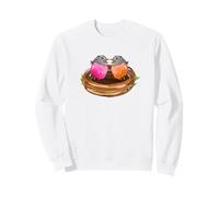 Cute baby bird in birds nest robin bird lover bird watching Sweatshirt