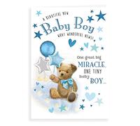 Cute Baby Card Baby Boy - 9 x 6 inches - Regal Publishing