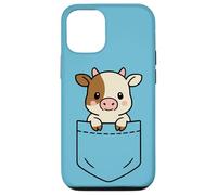 Cute Baby Cow Pocket Pal Calf Funny Cow Farm Animal Case for iPhone 12/12 Pro