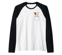 Cute Baby Cow Pocket Pal Calf Funny Cow Farm Animal Raglan Baseball Tee