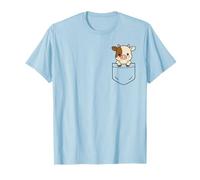 Cute Baby Cow Pocket Pal Calf Funny Cow Farm Animal T-Shirt