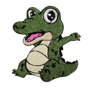 Cute Baby Crocodile Patch, Crocodile Patch, Allegator Patch, Cartoon Patch, Kids Patch Embroidered Iron on Sew on Patch Badge for Clothes etc. 7x6.5cm